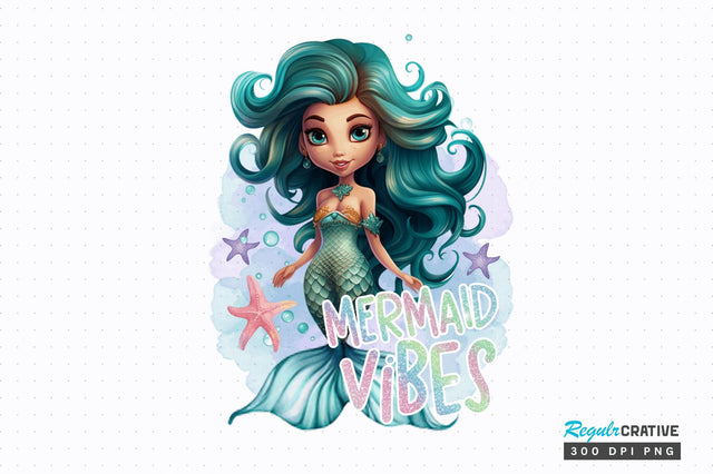 Mermaid vibes Sublimation Design Sublimation Regulrcrative 