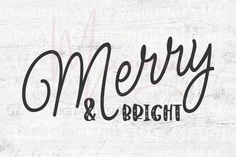 Merry and Bright Christmas SVG | Holiday Shirt & Sign Cut File SVG MaiamiiiSVG 
