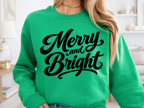 Merry and Bright Christmas SVG PNG SVG DesignDestine 