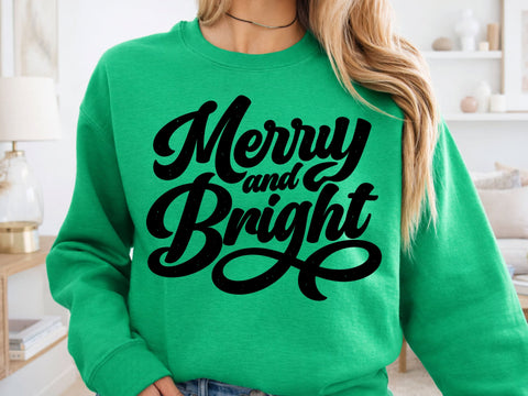 Merry and Bright Christmas SVG PNG SVG DesignDestine 