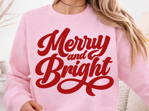 Merry and Bright Christmas SVG PNG SVG DesignDestine 