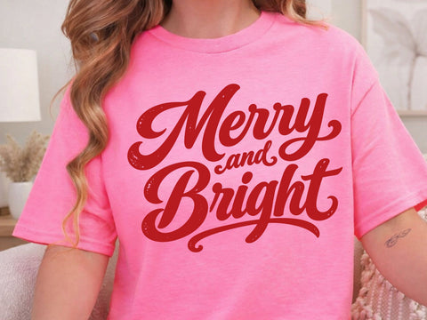 Merry and Bright Christmas SVG PNG SVG DesignDestine 