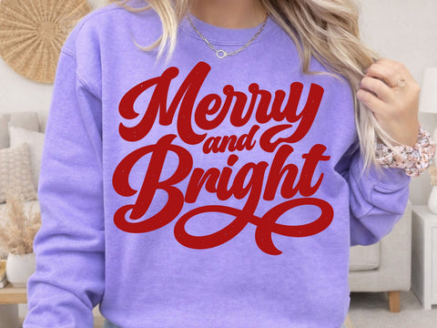 Merry and Bright Christmas SVG PNG SVG DesignDestine 