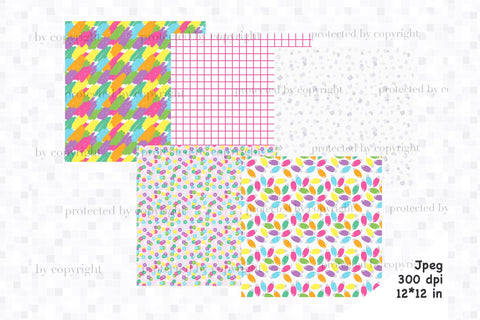 Merry And Bright Digital Paper | Xmas Seamless Patterns Digital Pattern GlamArtZhanna 