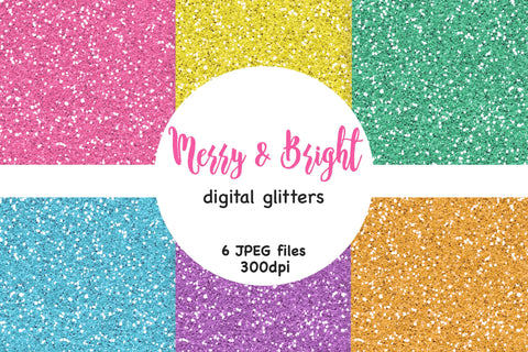 Merry And Bright Digital Paper | Xmas Seamless Patterns Digital Pattern GlamArtZhanna 