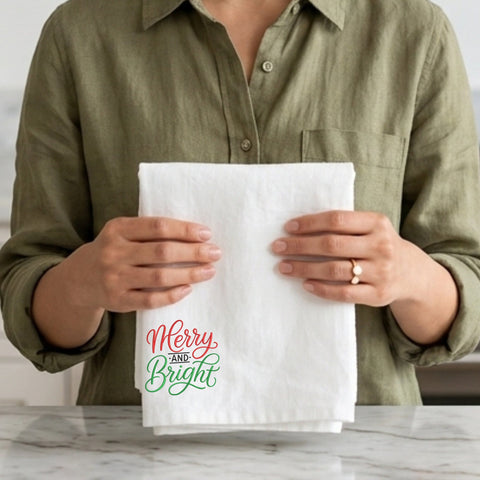Merry and Bright Embroidery Design – Christmas Script Holiday Quote Machine Embroidery File Embroidery/Applique DESIGNS PatternFeed8 
