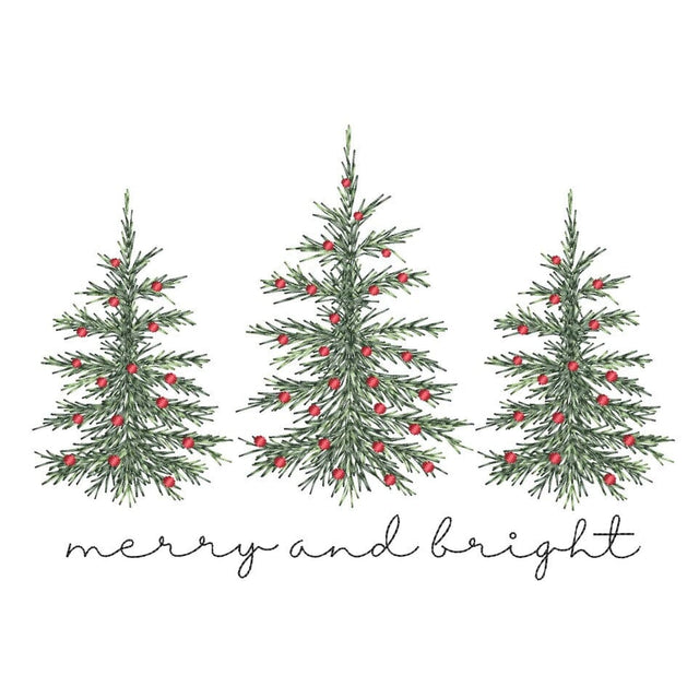 Merry and Bright Embroidery Design, Christmas Tree Embroidery Design, 3 sizes, Instant Download Embroidery/Applique DESIGNS Nino Nadaraia 