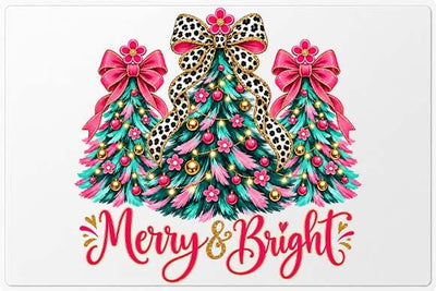 Merry and Bright Glam Christmas Tree Trio SVG BillahCrafts 