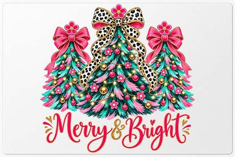 Merry and Bright Glam Christmas Tree Trio SVG BillahCrafts 