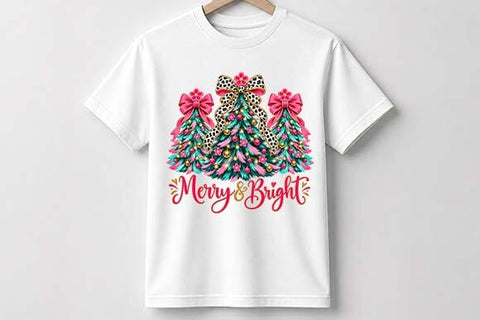 Merry and Bright Glam Christmas Tree Trio SVG BillahCrafts 