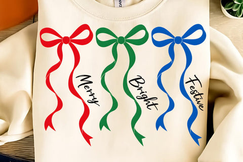 Merry And Bright PNG, Christmas Sublimation Design Sublimation DesignPlante 503 