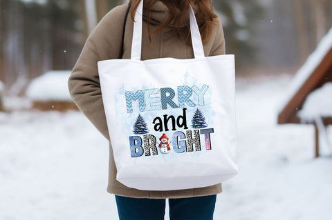 Merry and bright PNG Design Sublimation Designangry 