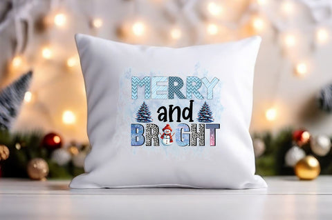 Merry and bright PNG Design Sublimation Designangry 