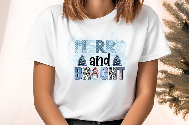 Merry and bright PNG Design Sublimation Designangry 