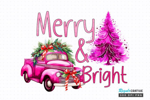 Merry and Bright PNG Design Sublimation Regulrcrative 