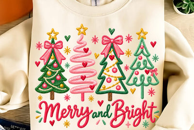 Merry And Bright PNG, Funny Christmas PNG Sublimation DesignPlante 503 