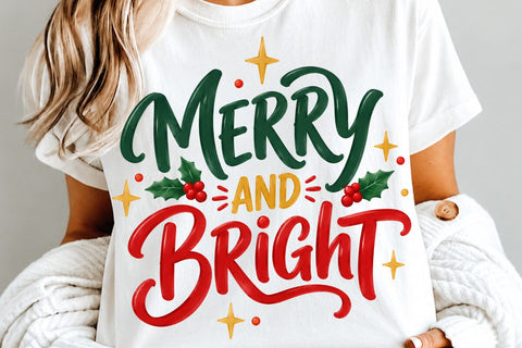 Merry And Bright PNG Sublimation DesignPlante 503 