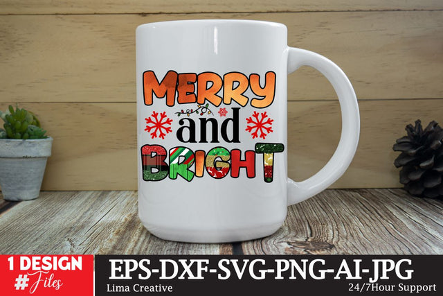 Merry and Bright Sublimation PNG ,Christmas Sublimation Design Sublimation Insomnia Std 