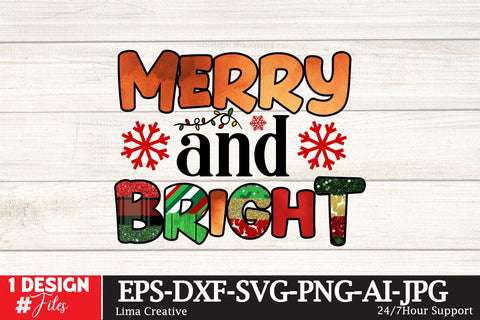 Merry and Bright Sublimation PNG ,Christmas Sublimation Design Sublimation Insomnia Std 