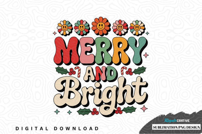 Merry and bright sublimation png design Sublimation Regulrcrative 