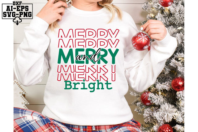 Merry And Bright Svg Cut Files Creative Art SVG CraftlabSvg55 