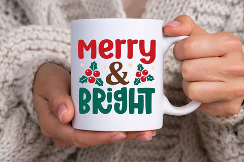 Merry and bright Svg Design SVG Regulrcrative 