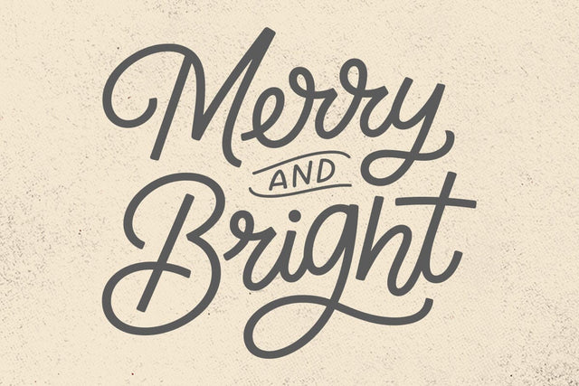 Merry and Bright SVG file, christmas svg, santa svg SVG DesignDestine 