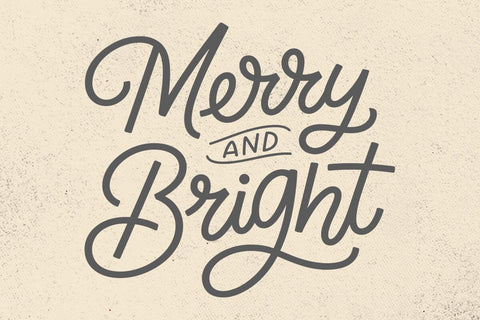 Merry and Bright SVG file, christmas svg, santa svg SVG DesignDestine 