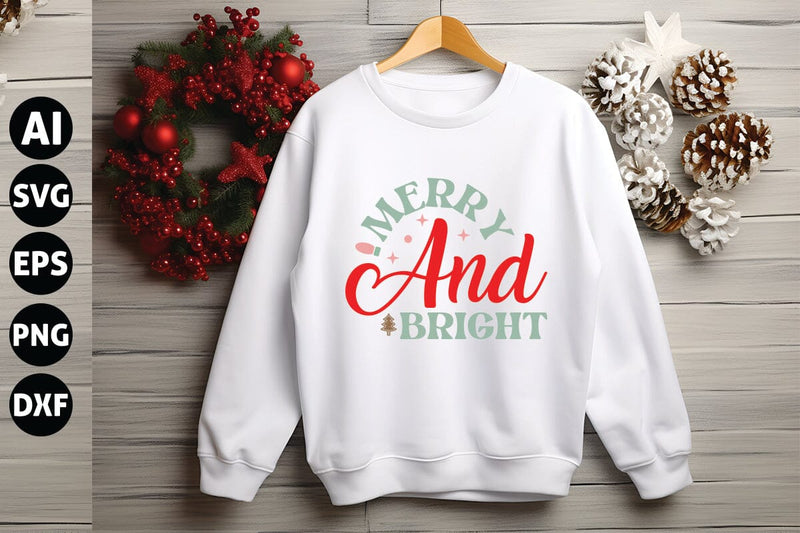 Merry and Bright Svg, Funny Christmas Svg SVG shah alam 