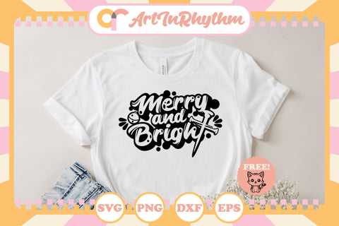 Merry and bright svg, Merry Christmas svg SVG Artinrhythm shop 