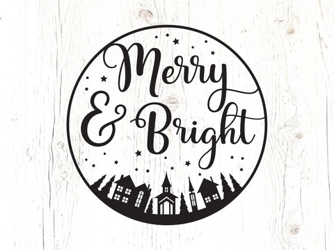 Merry And Bright Svg SVG Ikonart Design Shop 