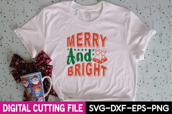 Merry and bright svg,Merry SVG, Bright Svg, Christmas Shirt svg, Christmas svg, Christmas Quote svg, Cricut Cut File, silhouette SVG BB Type Studios 
