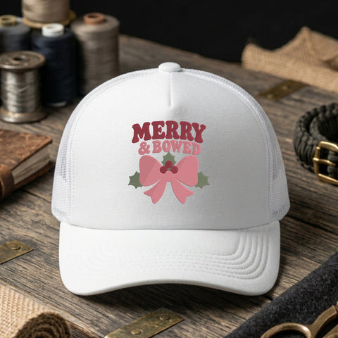 Merry & Bowed Embroidery Design – Coquette Christmas Bow Holly Holiday Machine Embroidery File Embroidery/Applique DESIGNS PatternFeed8 
