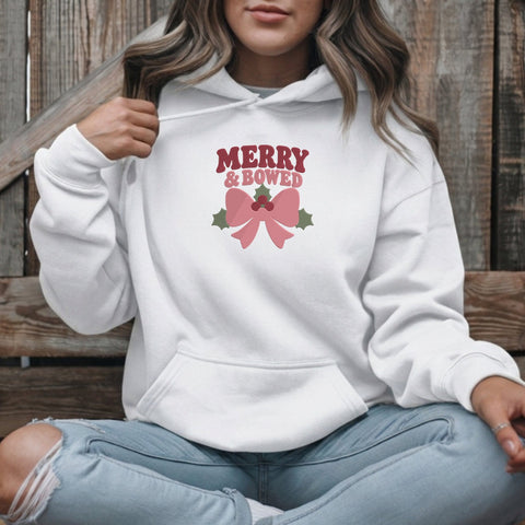 Merry & Bowed Embroidery Design – Coquette Christmas Bow Holly Holiday Machine Embroidery File Embroidery/Applique DESIGNS PatternFeed8 