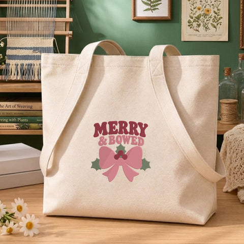 Merry & Bowed Embroidery Design – Coquette Christmas Bow Holly Holiday Machine Embroidery File Embroidery/Applique DESIGNS PatternFeed8 