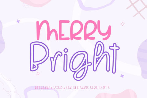 Merry Bright - Cozy Christmas Font Trio (3 Styles) Font AnningArts Design 