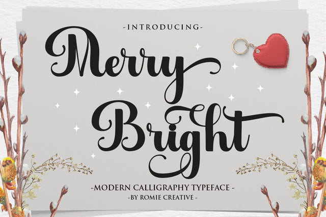 Merry Bright Font RomieStudio 