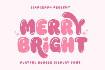 Merry Bright - Playful Bubble Font Font Masyafi Studio 