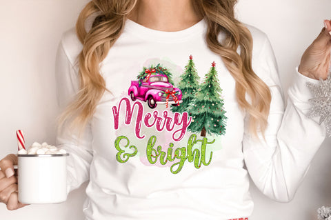 Merry & bright png design Sublimation Regulrcrative 