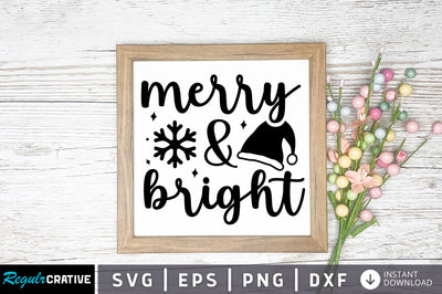 Merry & bright svg design SVG Regulrcrative 