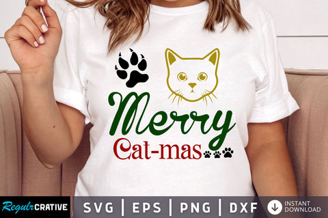 merry cat-mas SVG Design SVG Regulrcrative 