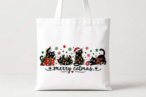 Merry Catmas Black Cats Christmas PNG SVG BillahCrafts 