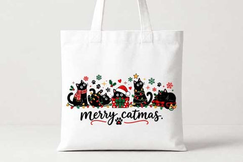 Merry Catmas Black Cats Christmas PNG SVG BillahCrafts 
