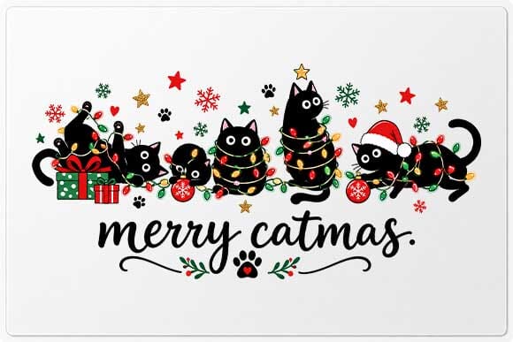Merry Catmas Christmas Cats PNG SVG BillahCrafts 