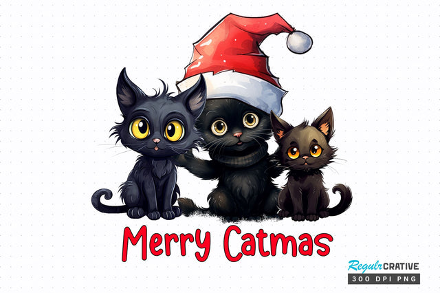Merry catmas png design Sublimation Regulrcrative 