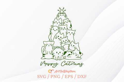 Merry Catmas Svg, Christmas Svg, Merry Christmas Cat Svg, Cat Mom Svg, Cat Svg SVG Artinrhythm shop 