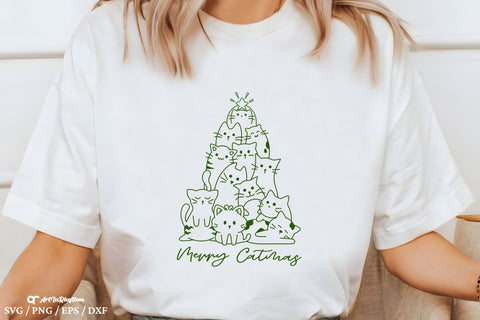 Merry Catmas Svg, Christmas Svg, Merry Christmas Cat Svg, Cat Mom Svg, Cat Svg SVG Artinrhythm shop 