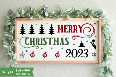 Merry Christmas 2023 Sign SVG Design, Christian Round Ornaments, Nativity Christmas SVG Design, Christmas SVG Design, Christmas SVG Design SVG DesignPlante 503 