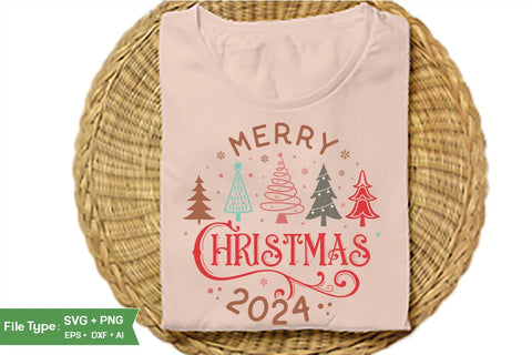 Merry Christmas 2024 Round Sign SVG Design, Farmhouse Christmas Round Sign SVG Design, Christmas SVG Design, SVGs, Food & Drink, Print & Cut, Quotes and Sayings SVG DesignPlante 503 