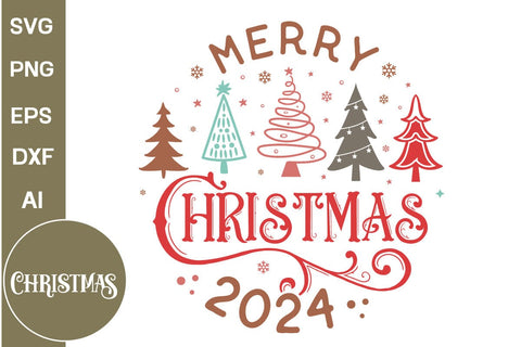 Merry Christmas 2024 Round Sign SVG Design, Farmhouse Christmas Round Sign SVG Design, Christmas SVG Design, SVGs, Food & Drink, Print & Cut, Quotes and Sayings SVG DesignPlante 503 